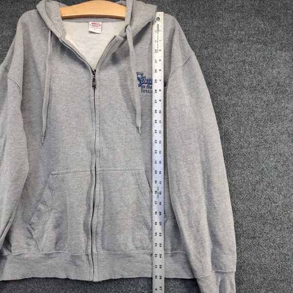 Dimco Apparel Men's Full Zip Hoodie Gray Size L Sharkey's On the Pier Florida - Picture 10 of 13